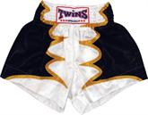 Twins Thai Style Trunks White Bat Wings
